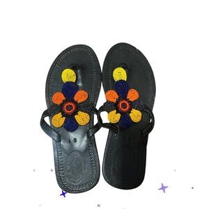 Colorful Beaded Women's Slippers /Sandals